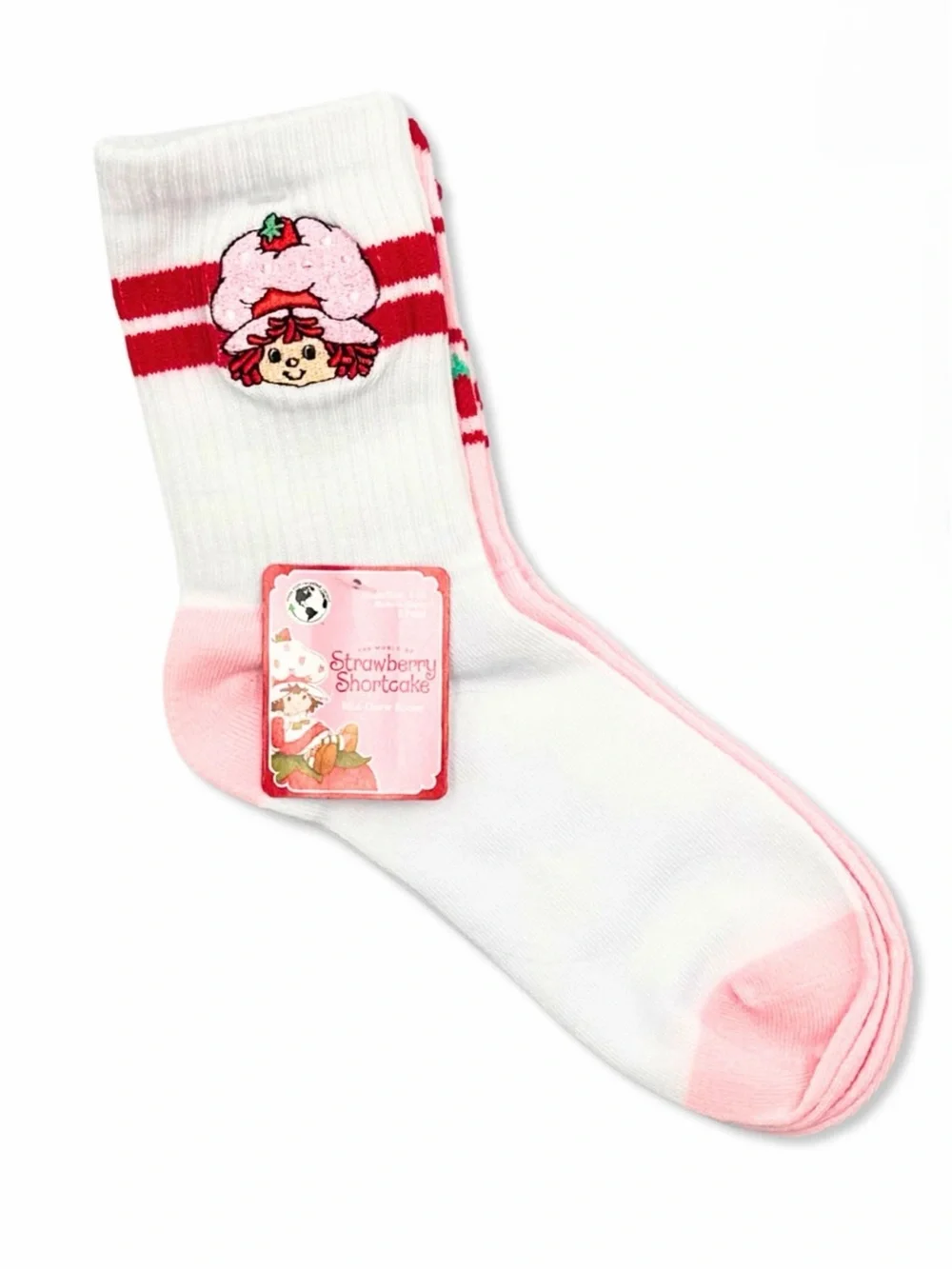Strawberry Shortcake Mid-Crew Socks, 2-Pack